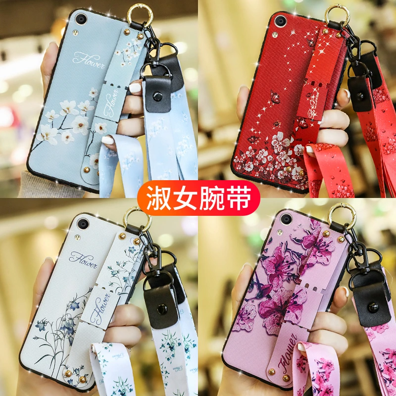 

Cloth texture with bracket wrist mobile phone case + lanyard for Huawei Honor play/5A/8C/Note10/8A/7C/6X/7X/8X/nova4/nova3