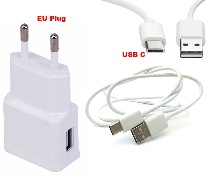 Buy 2A EU USB Phone Charger Adapter +Type C USB Cable
