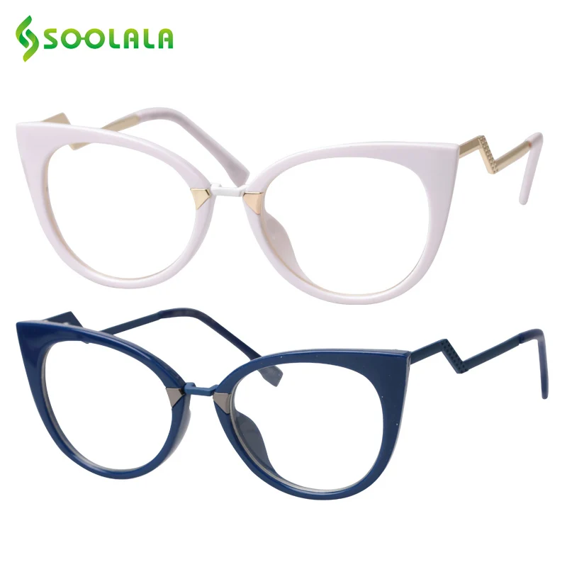 SOOLALA Cateye, мужские и женские очки для чтения, уникальные очки кошачий глаз для дальнозоркости, очки для чтения дальнозоркости+ 0,5 0,75 1,0 до 4,0