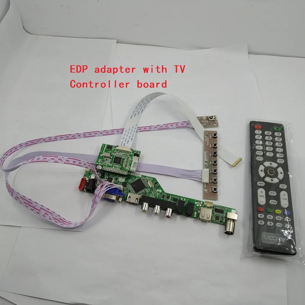  Remote EDP adapter Controller board kit VGA USB Audio HDMI TV LED AV For B156HTN03.8 LCD 1920X1080  - 33031427715