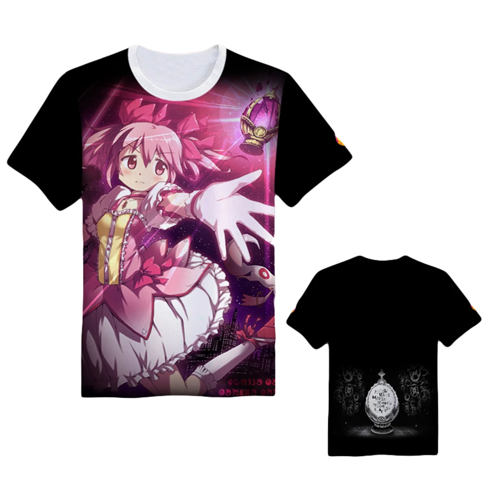

Puella Magi Madoka Magica Unisex Kaname Madoka T-shirt Short sleeve Tees Tops