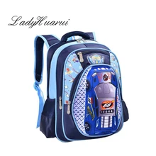 3D Cartoon Big Capacity Russia Style Orthopedic School bags For Boys Car Ultralight Waterproof Backpack Child Kids School bag Q5
