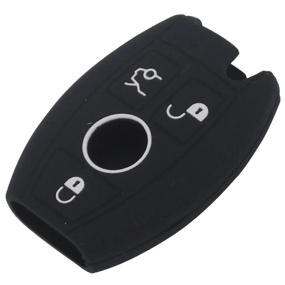 Key Case Cover Silicone Car Key Case for Mercedes Benz W203 W210 W211 AMG W204 C E S CLS CLK CLA SLK SMART A C E S CLASS Classe 3BTN