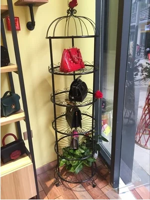 

Bag rack stands with mat Shoe rack Shop window display rack Birdcages display hangers