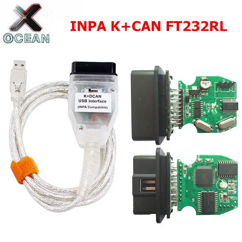 Для BMW INPA K + CAN FT232RL чип USB Диагностика интерфейса для BMW от 1998 до 2008 с переключателем и без переключателя INPA FT232RL