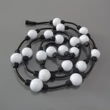 Адресуемые 3D DC24V вход IP67 открытый 40 шт. 50 мм UCS2903 полноцветный молочно мяч; 1,44 Вт; двухсторонняя с 3 шт. 5050 светодиодов с каждой стороны