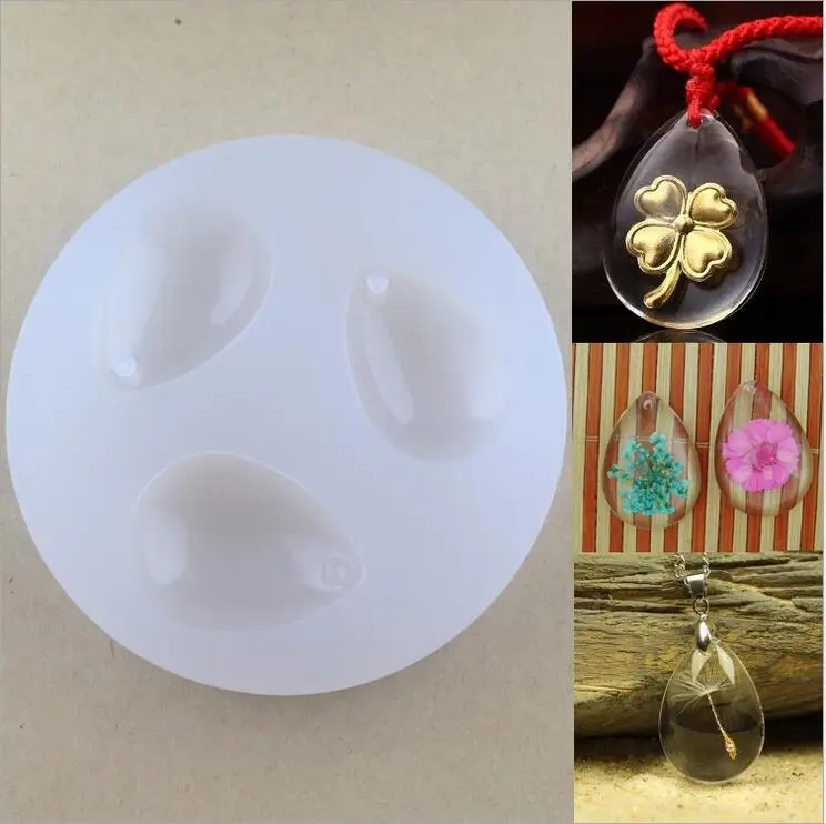 Buy 1 piece DIY Silicone Pendant Mold Water Drop Shape