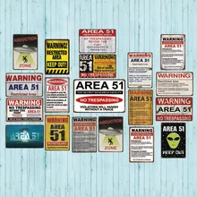 Warninng площадь 51 ограниченная ПЛОЩАДЬ металлическая табличка, пластинка металлическая винтажная настенная домашняя Арт Бар Кафе Магазин Декор куадро DU-2849