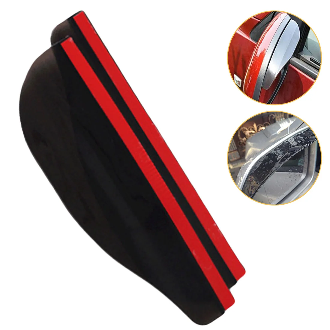 

2Pcs Flexible Car Rear View Mirror Anti Rain Visor Snow Guard Weather Shield Sun Shade Cover Rearview Auto Accessories