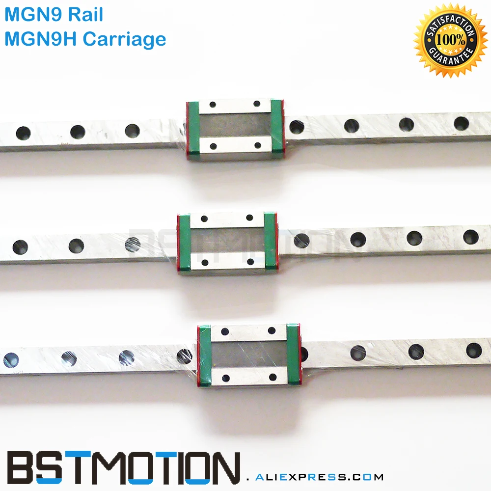 9 мм миниатюрные линейные направляющие MGN9 100 мм 150 мм 200 мм 250 мм 300 мм 350 мм 400 мм 450 мм 500 мм 550 мм рельсы+ MGN9H перевозки для 3d принтера