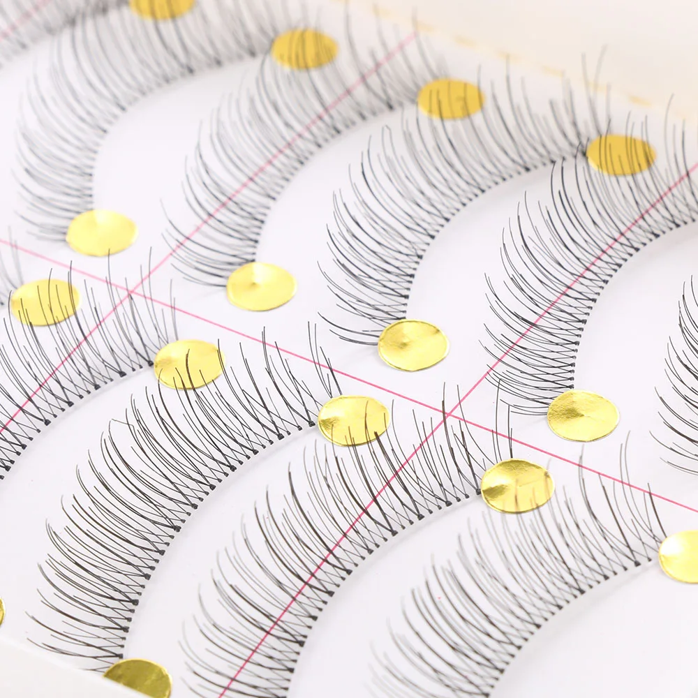 

10 Pairs LADY Pretty Long False Eyelashes Makeup Natural Fake Thick Eye Lashes Black Nautral Handmade Makeup Beauty Tools