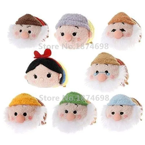 

Tsum Tsum Mini Plush Snow White Princess and The Seven Dwarfs Sleepy Doc Bashful Sneezy Cute Stuffed Toy Doll Children Gifts
