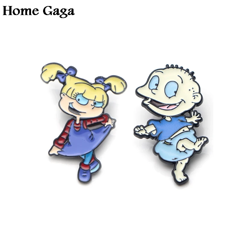 Homegaga цинк галстук мультфильм смешные булавки рюкзак одежда броши для мужчин и