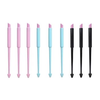 

9 Pcs Nail Art Tools Exfoliator Pen Cuticle Remover Pusher Trimmer Polisher
