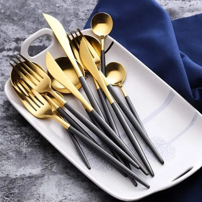 Stainless Steel Flatware Set Including Fork Spoons Knives Tableware Home Bar XH8Z
