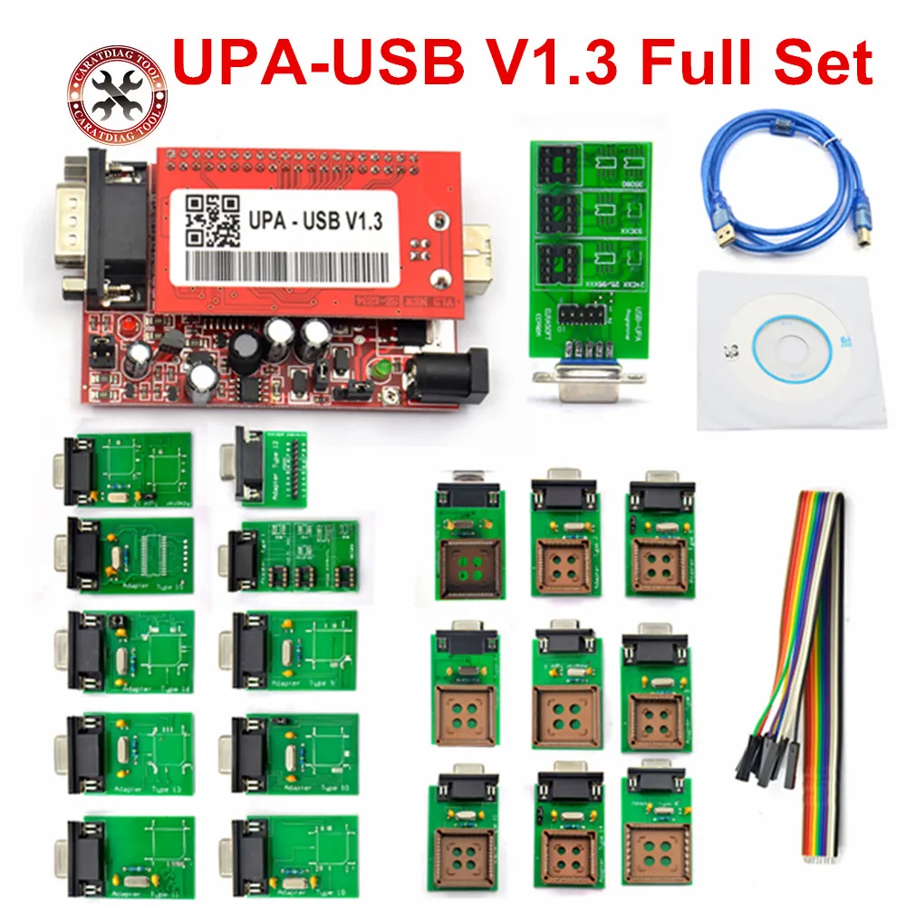 Программатор USB UPA с полными адаптерами программирование настройки чипа ECU