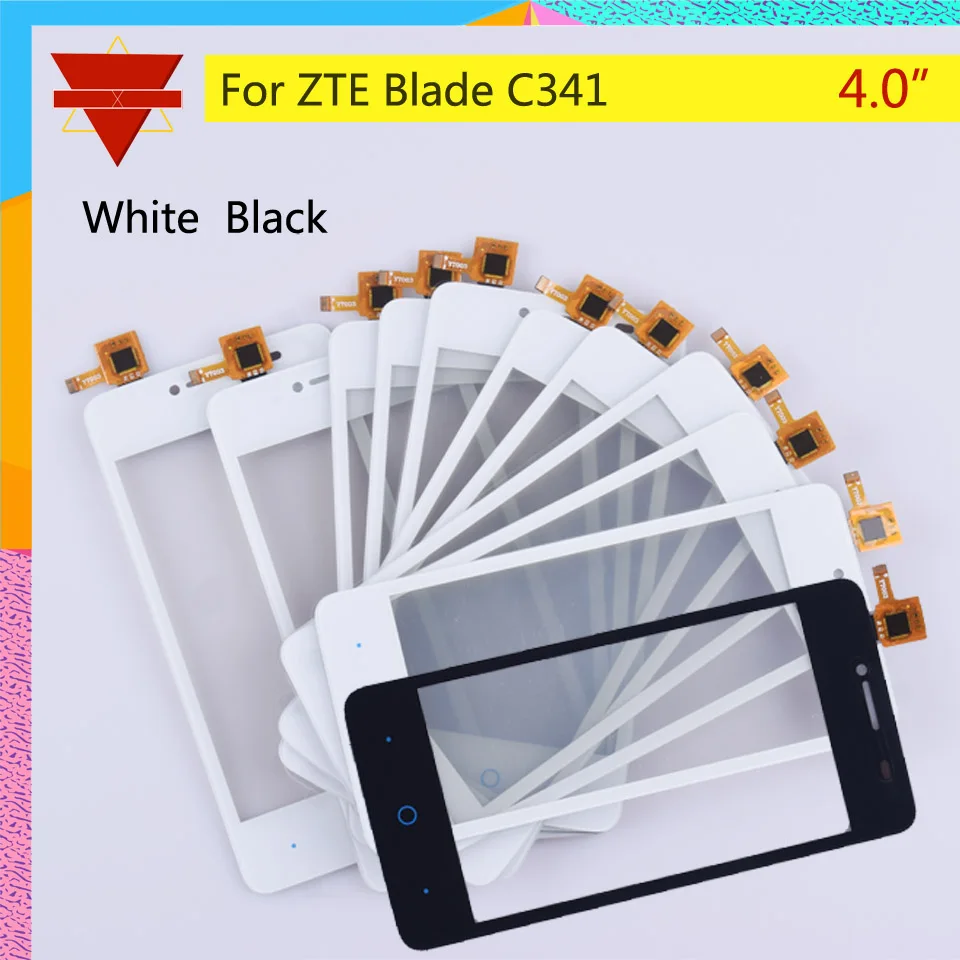 10 шт./лот сенсорный экран дигитайзер для zte Blade C341 C 341 Сенсорная панель Сенсорный