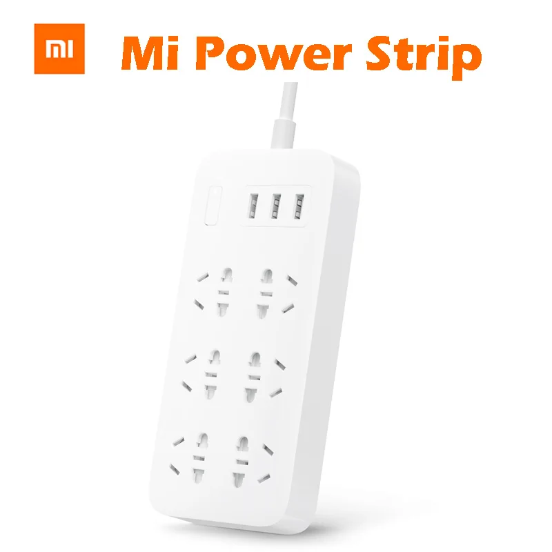 

Original Xiaomi Mijia Smart Power Strip 2A Fast Charging 3 USB Extension Socket Plug 6 Standard Socket Adapter