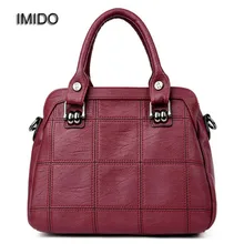 IMIDO New American Luxury Women Handbags Leather Shoulder Bag Brand Designer Tote Handbag Crossbody Bags Grey