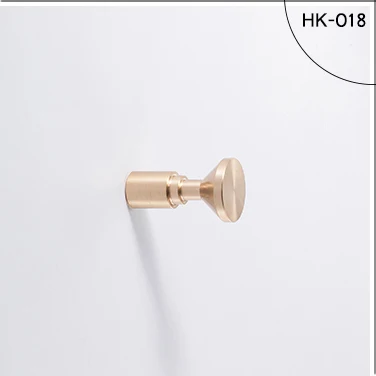 Крючок Твердый латунный настенный вешалка для одежды крючок настенный крючок для халатов в ванную аксессуар вешалка латунный материал - Цвет: HK-018