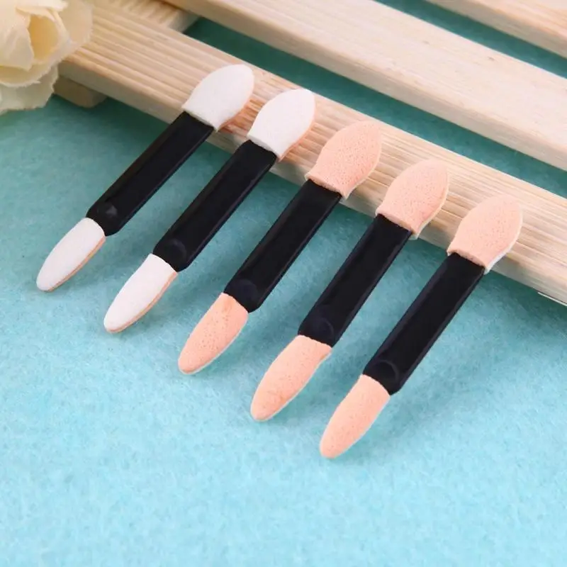 100 шт. одноразовые двусторонние губчатые кисти для теней|eye shadow applicator|brush makeupapplicator