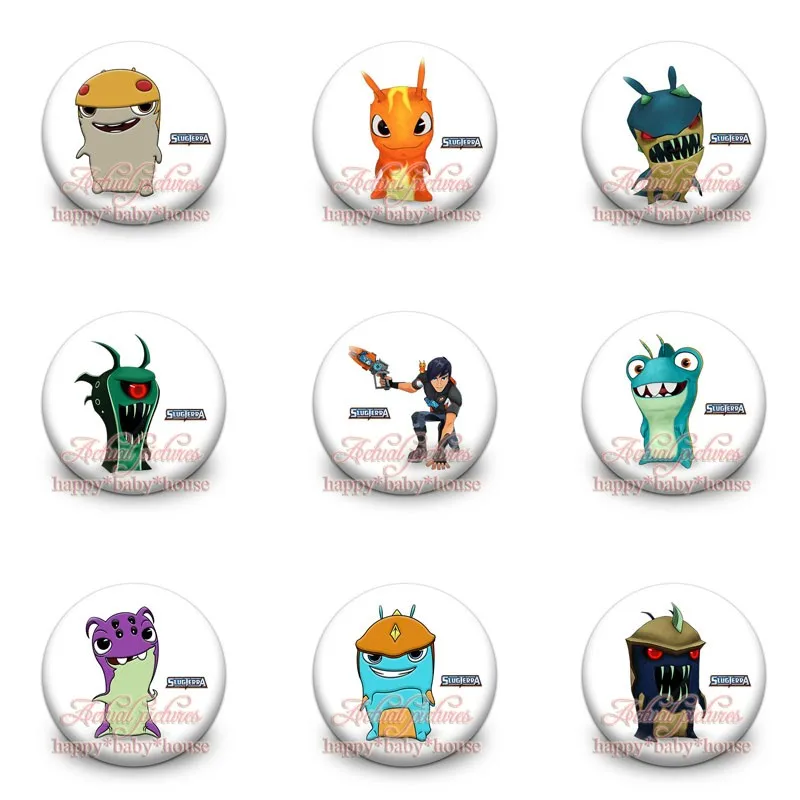 

Novelty 90Pcs Slugterra Cartoon Buttons Pins Badges Round Badges,30MM Diameter,Accessories for Clothing/Bags,Party Gifts