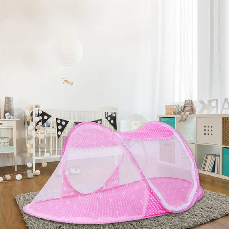 

Baby outdoor tent child baby foldable free installation bottom encryption zipper yurt bracket mosquito net
