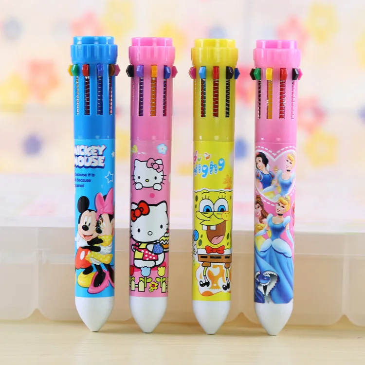 4pcs Cute Kawaii Lovely Cartoon 10 Ballpoint Pen Color Case - AliExpress