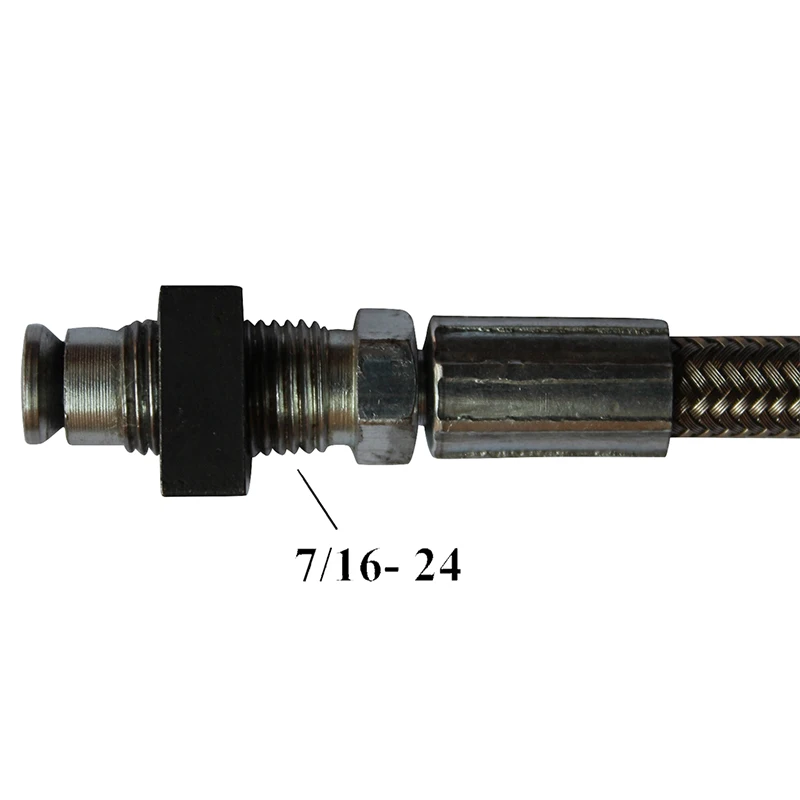 Большой " Плетеный Стальной Пейнтбольный СО2 шланг с квадратной гайкой 7/16-24 для маркера Tippmann