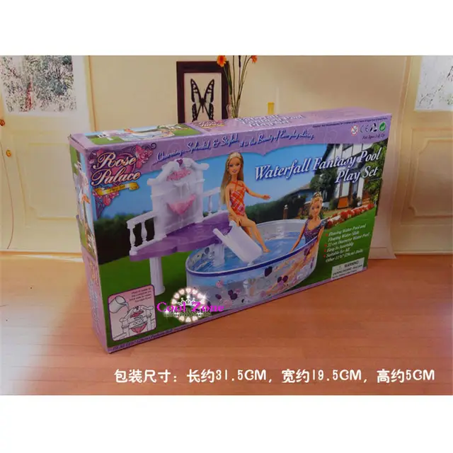 Us 2334 43 Di Scontonuovo Arrivo Mobili In Miniatura Di Estate Di Nuoto Piscina Per Barbie Casa Di Bambola Giocattoli Classici Per La Ragazza Di