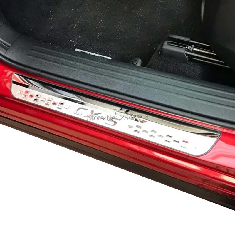 Для 2017 2018 Mazda CX 5 CX5 нержавеющие двери и подоконники Kick Plates Scuff Guard педаль накладка