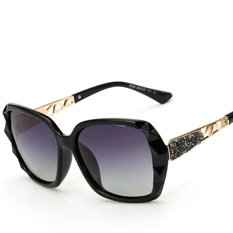 BARCUR, оригинальные женские солнцезащитные очки, поляризационные, элегантный дизайн, женские солнцезащитные очки - Цвет линз: Black