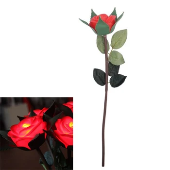

KSOL Hot Sale Valentine Gift Never Fade Rose Flower LED Lamp--Red