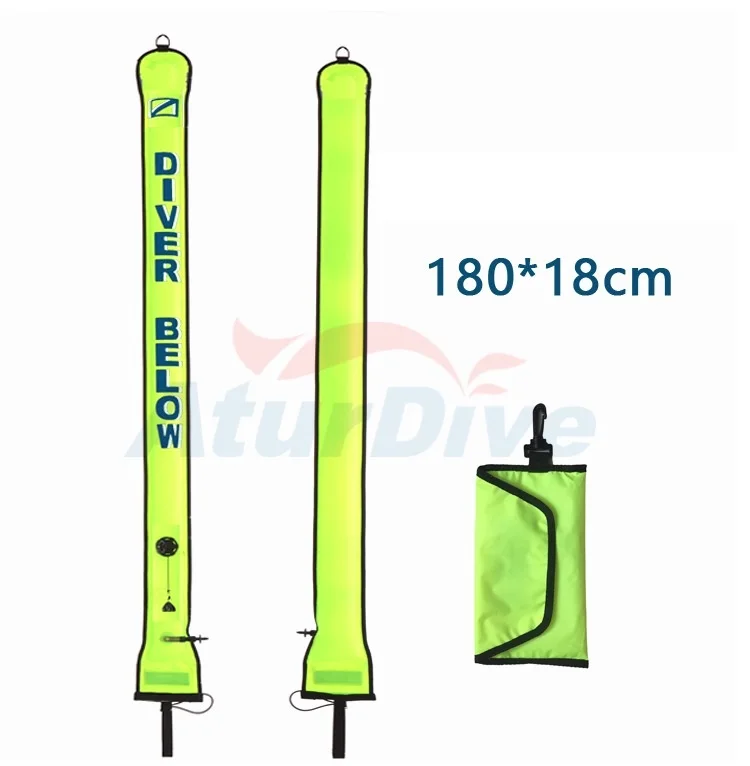 72'' Diving Surface Marker Buoy Safety Sausage float SCUBA SMB red