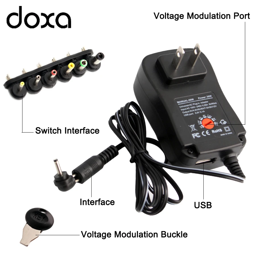 

DC 5V Power Supply Universal power adapter Multi Voltage 6v 7.5v 9v 12v Transformer Electric Adapter Converter Cable Plugs