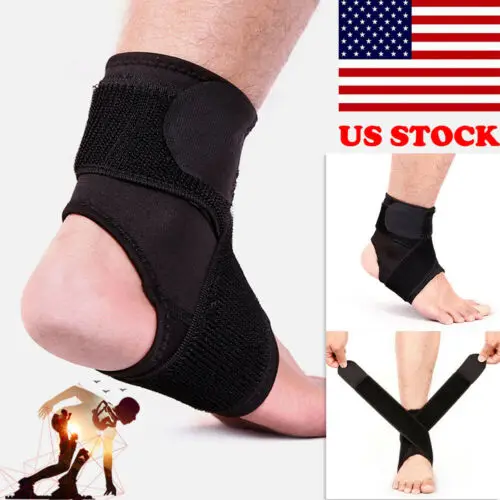 

Hot Adjustable Ankle Sprain Brace Foot Support Bandage Tendon Polyester Guard Protector US