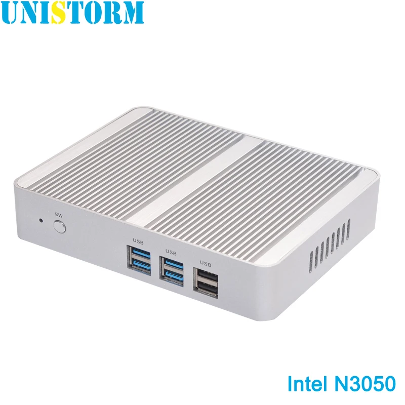 Мини ПК без вентилятора Intel Celeron N3050 новейший двухъядерный 1 6 ~ 2 08 ГГц Windows 10 мини