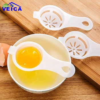 

3pcs/lot High Quality Egg Yolk White Separator Egg Divider Kitchen Egg Tools Food Grade PP Plastic Filter Sieve Divider Holder