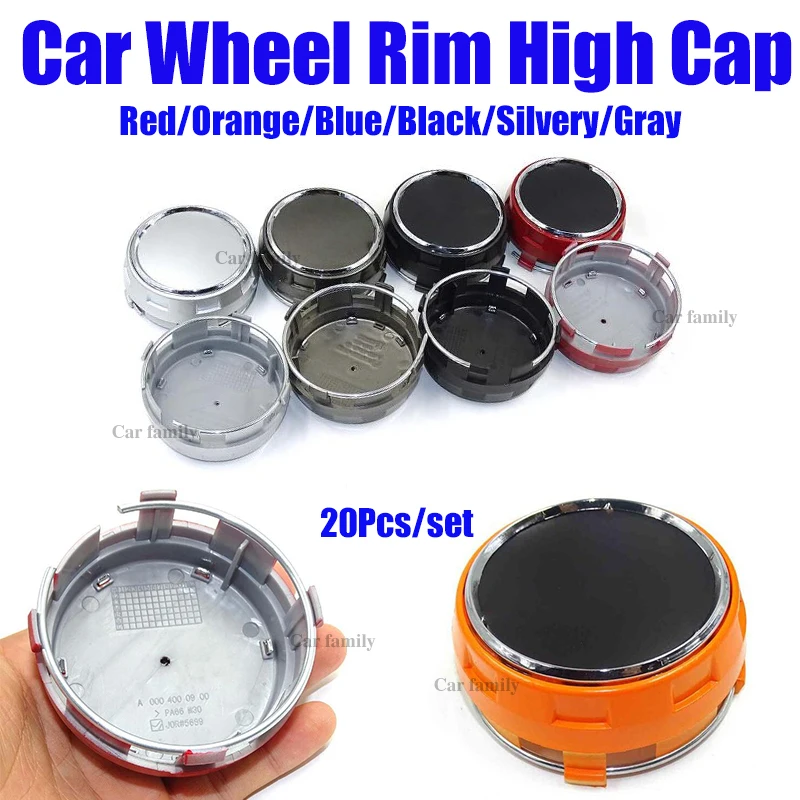 

for benz A B C E S GLK CLA GLC GLE Car Accessory 20PCS 75mm ABS Wheel High Center Cap Covers Car Emblem Badge Wheel Hub Cap