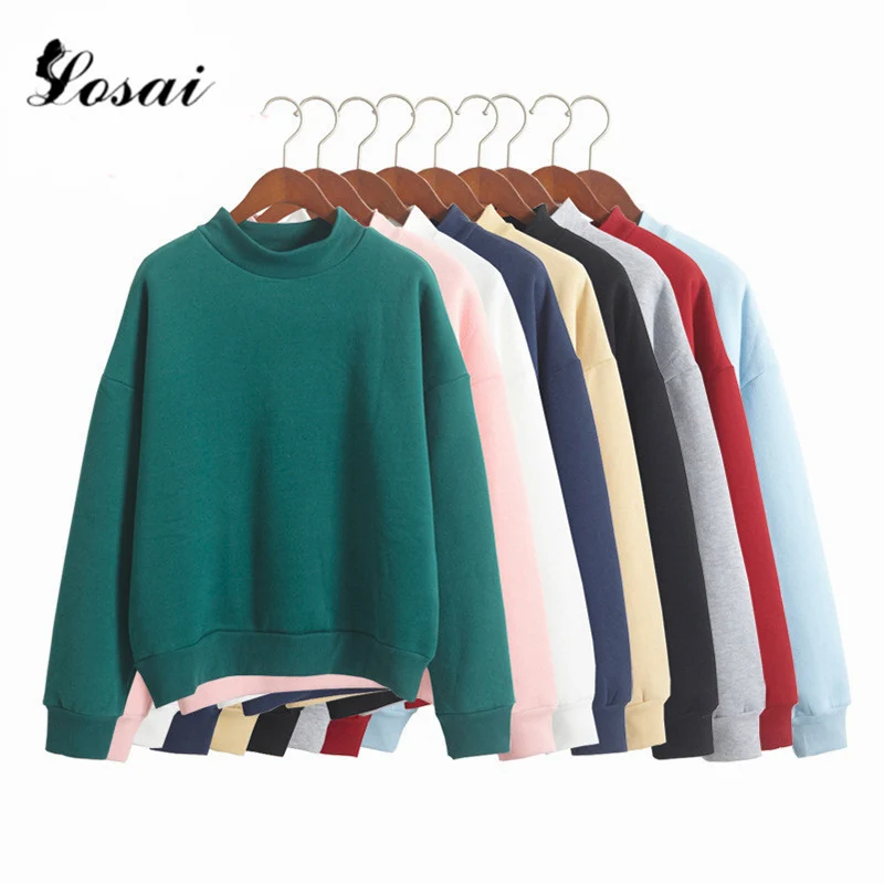 Wholesale Cute Women Hoodies Pullover 9 Colors 2019 Spring Autumn Coat Winter Loose Fleece Thick ...