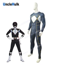 Mighty Morphin Black Mammoth Spandex Zentai Halloween Cosplay Costume - send gloves | UncleHulk 