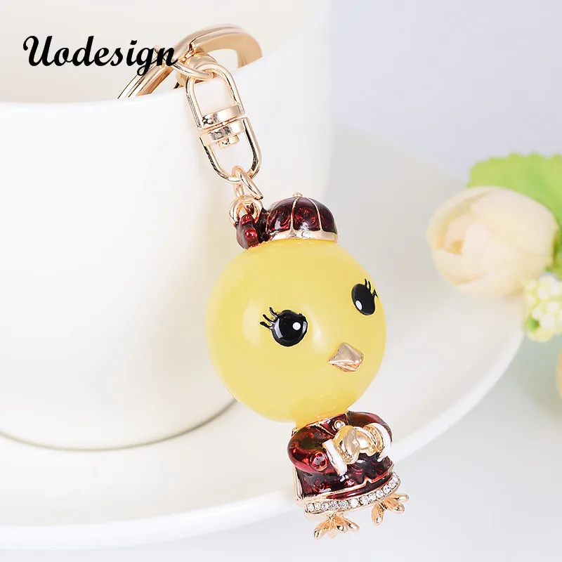 Uodesign Lovely Cute Boy Keychain Enamel Charm Keyring for Women Party