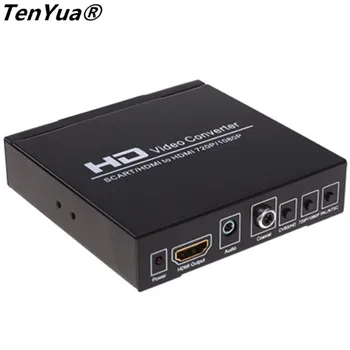 

TenYua SCART To HDMI HD Video Converter HDTV Box 720P 1080P 3.5mm Coaxial Audio Out