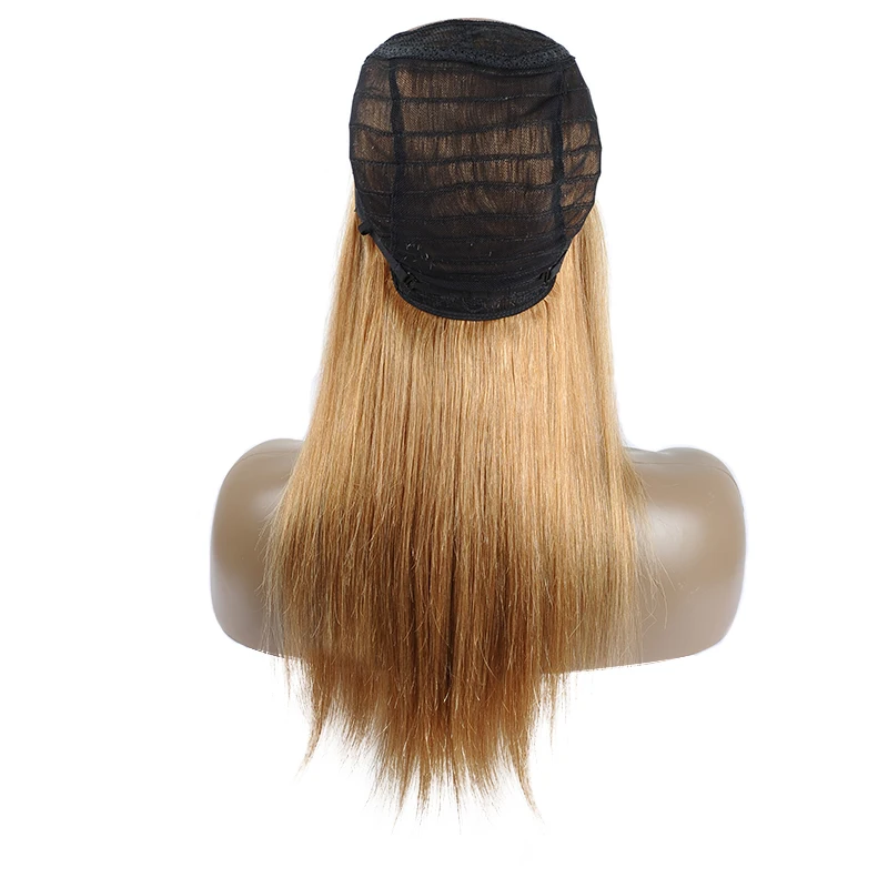Бразильские прямые синтетические волосы на кружеве парик 4*4 синтетическое закрытие волос 150 Плотность 1B 27 мёд блондинка синтетические