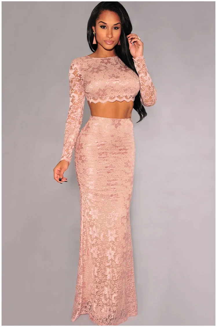 crop top y falda larga - Main Image