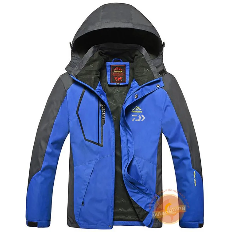 para Homens Jovens Jaqueta de Inverno ao ar Montanhismo à Prova de Vento Roupas de Pesca à Prova Livre Tamanho Grande Pesca Camada Única Seção Fina d' Água 6 High Quality Esporte e Lazer