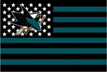 San Jose Sharks USA star stripe NHL Premium Team Hockey Flag 3X5FT