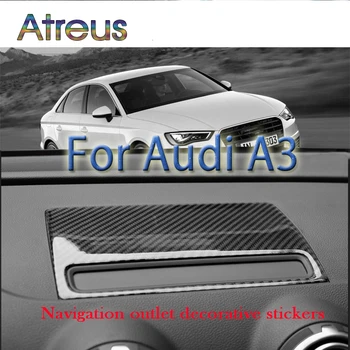 

Atreus Car-styling Carbon Fiber Dashboard Navigation Decorative GPS Trim Stickers For Audi A3 8V 8p 8l 2012-2017 Accessories
