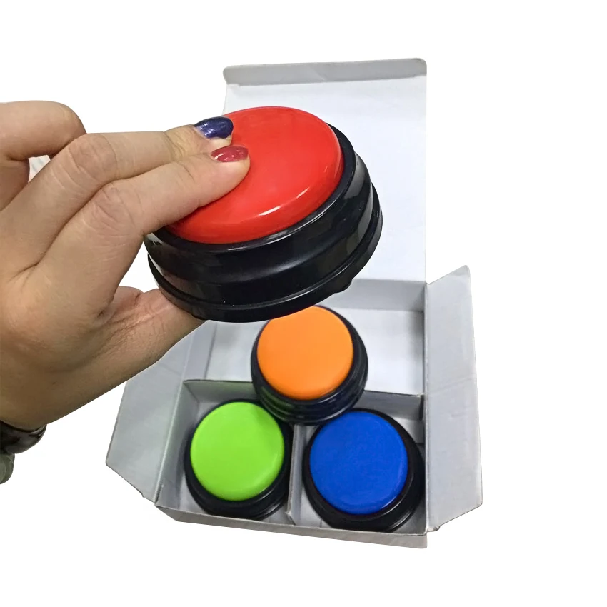 Bright colors Red and Orange recording sound button can recordable 30s your own voice for leave message