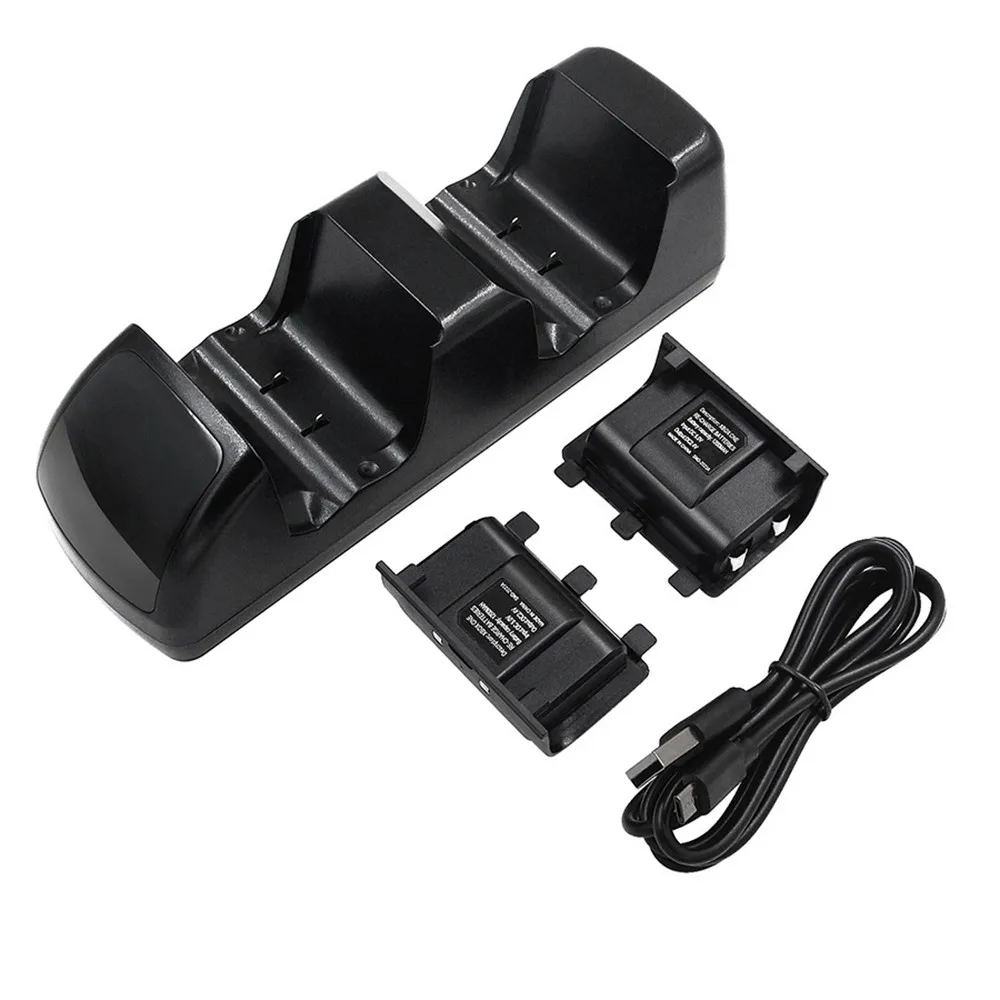

Xbox One Wireless Charger Dual Charging Station + 2 600mAh Rechargeable Battery Universal Dual Charging Base Controller Charger
